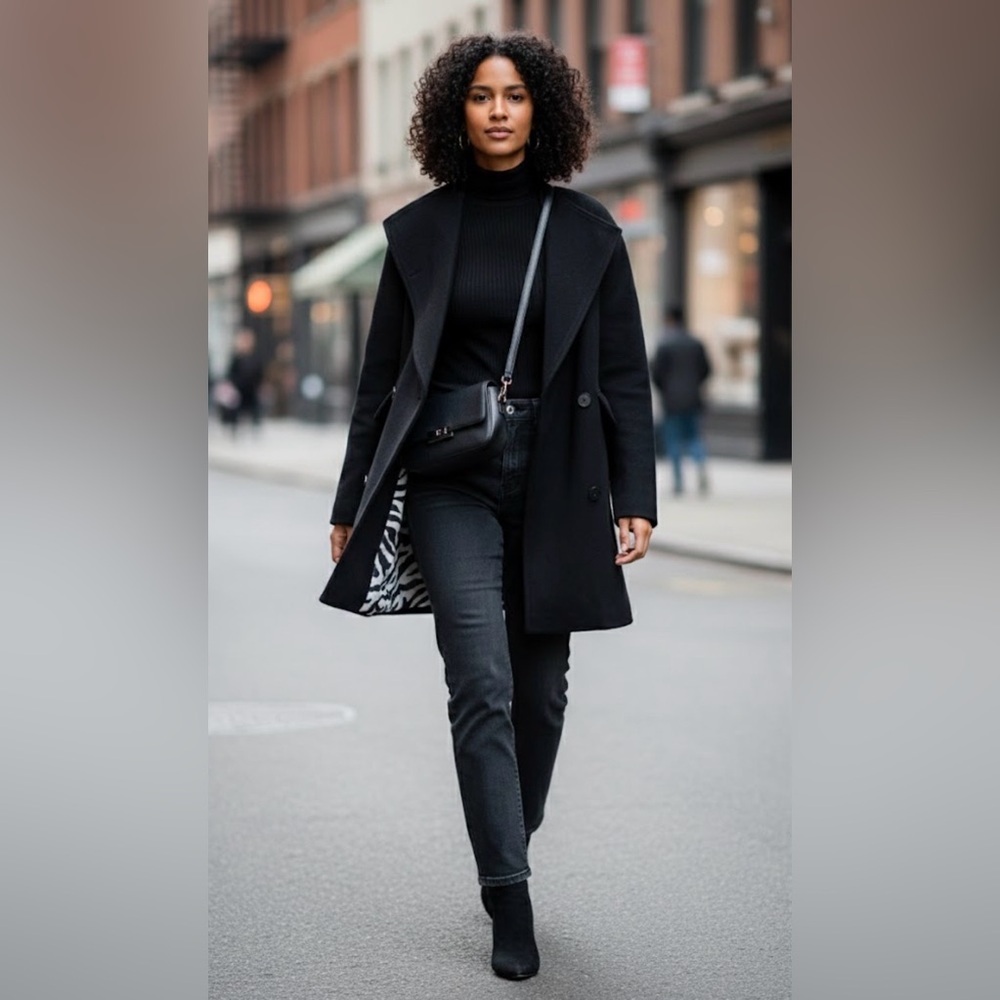 John Caruana Oversized Lambswool Blazer Coat Size S